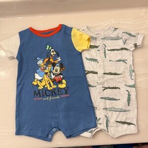 Two Baby Rompers bodysuits 12M